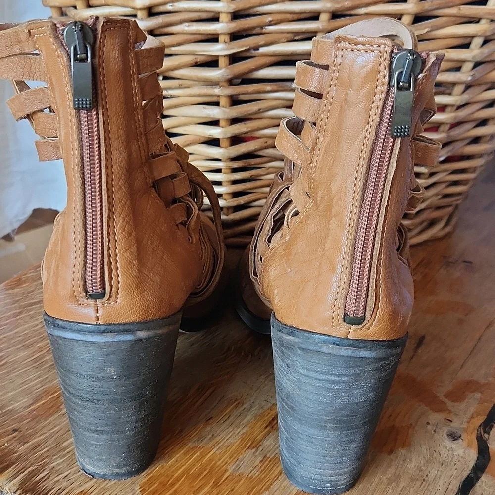 Free People Woven Leather Boots 41 US 10 - Picture 4 of 16